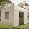 Vevor Winterabdeckung, passend für 3,05 x 3,05 m Pavillon, Ersatzabdeckung mit Seitenwänden & Netzfenstern, PE-Material, Lagerschutzabdeckungen, Pavillons nicht im Lieferumfang enthalten
