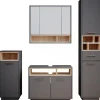 Vicco Beatrice 4-tlg. anthrazit matt/eiche/weiß