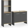 Vicco Karli 2-tlg. Anthrazit/Goldkraft Eiche
