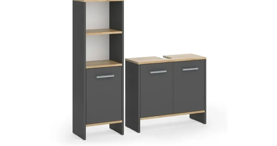 Vicco Karli 2-tlg. Anthrazit/Goldkraft Eiche
