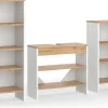 Vicco Karli 3-tlg. Weiß/Goldkraft Eiche