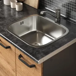 Vicco Küchenzeile R-Line 160 cm Goldkraft Eiche/Anthrazit