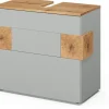 Vicco Waschbeckenunterschrank Eden 2 Schubladen 70 x 64,5 x 37 cm Grau