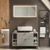 Vicco Waschbeckenunterschrank Eliza 2 Auszüge 100 x 63 x 45,1 cm Grau