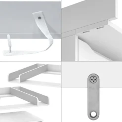Vicco Wicko, Weiß, 80 x 76 cm mit Teilung, Model 54278 - Weiß