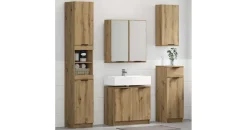 vidaXL Badezimmermöbel-Set 4-tlg. Eiche