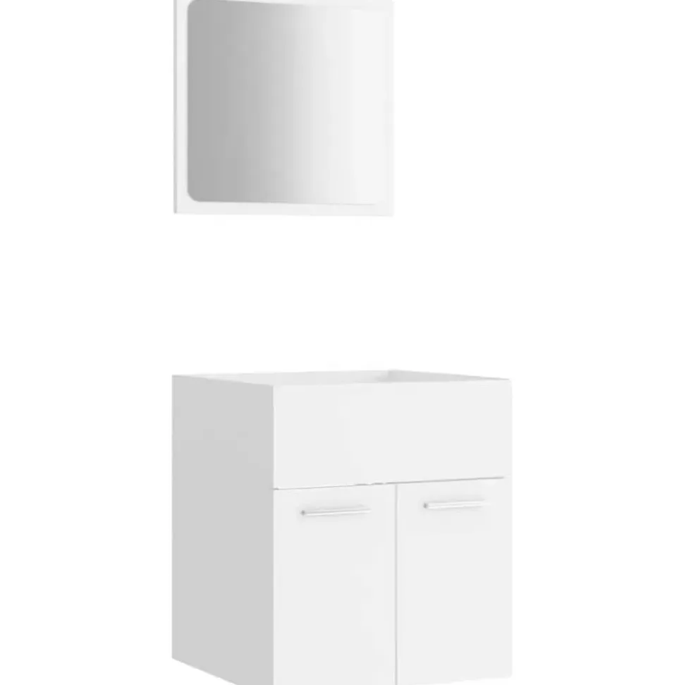 vidaXL Badmöbel-Set 2-tlg. Weiß