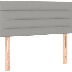 vidaXL Boxspringbett mit Matratze Hellgrau 100 x 200 cm Stoff