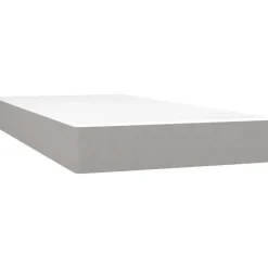 vidaXL Boxspringbett mit Matratze Hellgrau 100 x 200 cm Stoff