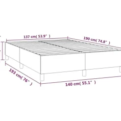 vidaXL Boxspringbett 140 x 190 cm Braun
