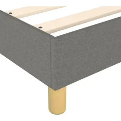 vidaXL Boxspringbett 100 x 200 cm dunkelgrau/natur