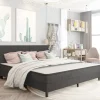 vidaXL Boxspringbett 200 x 200 cm Grau