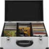 vidaXL CD-Koffer für 60 CDs Aluminium ABS Silbern