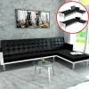 vidaXL Eckcouch Kunstleder 2-Sitzer Schwarz