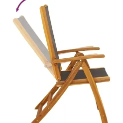 vidaXL Garten-Essgruppe 7-tlg. braun klappbar 41748