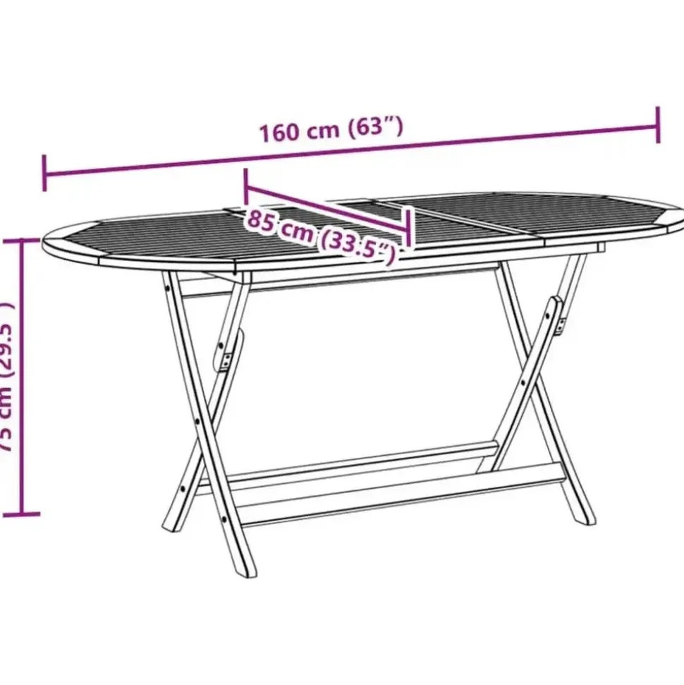 vidaXL Garten-Essgruppe 7-tlg. braun klappbar 41748