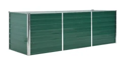 vidaXL Garten-Hochbeet verzinkter Stahl rechteckig 240 x 80 x 77 cm Grün