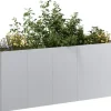 vidaXL Garten-Hochbeet verzinkter Stahl rechteckig 200 x 40 x 80 cm Silber