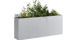 vidaXL Garten-Hochbeet verzinkter Stahl rechteckig 200 x 40 x 80 cm Silber