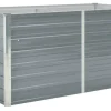 vidaXL Garten-Hochbeet verzinkter Stahl rechteckig 160 x 80 x 77 cm Grau