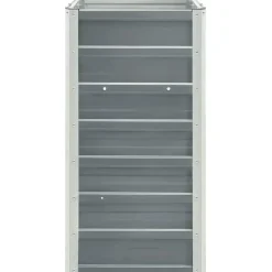 vidaXL Garten-Hochbeet verzinkter Stahl rechteckig 240 x 40 x 77 cm Grau