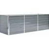 vidaXL Garten-Hochbeet verzinkter Stahl rechteckig 240 x 80 x 77 cm Grau