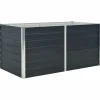 vidaXL Garten-Hochbeet verzinkter Stahl rechteckig 160 x 80 x 77 cm Anthrazit