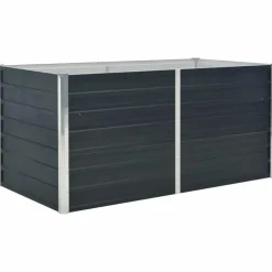 vidaXL Garten-Hochbeet verzinkter Stahl rechteckig 160 x 80 x 77 cm Anthrazit