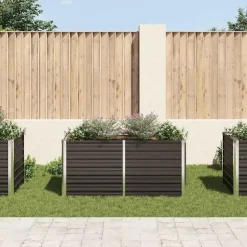 vidaXL Garten-Hochbeet verzinkter Stahl rechteckig 160 x 80 x 77 cm Anthrazit