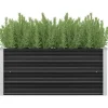 vidaXL Garten-Hochbeet verzinkter Stahl rechteckig 100 x 40 x 45 cm Anthrazit