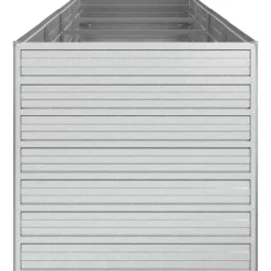 vidaXL Garten-Hochbeet verzinkter Stahl rechteckig 320 x 80 x 77 cm Silber