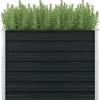 vidaXL Garten-Hochbeet verzinkter Stahl 100 x 100 x 77 cm Anthrazit
