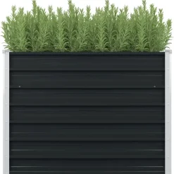 vidaXL Garten-Hochbeet verzinkter Stahl 100 x 100 x 77 cm Anthrazit