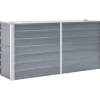 vidaXL Garten-Hochbeet verzinkter Stahl rechteckig 160 x 40 x 77 cm Grau