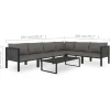 vidaXL Garten-Lounge-Set anthrazit 49401
