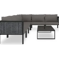vidaXL Garten-Lounge-Set anthrazit 49401