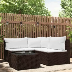 vidaXL Garten Lounge Set 4-tlg. Braun