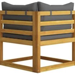 vidaXL Garten-Lounge-Set 11-tlg. grau Akazie