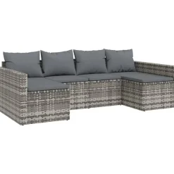 vidaXL Garten-Lounge-Set 2-tlg. grau
