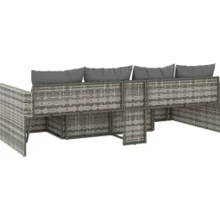 vidaXL Garten-Lounge-Set 2-tlg. grau