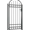 vidaXL Gartentor 105 x 204 cm Schwarz/Metall