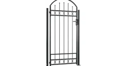 vidaXL Gartentor 105 x 204 cm Schwarz/Metall