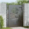 vidaXL Gartentor 110 x 155 cm Schwarz/Stahl