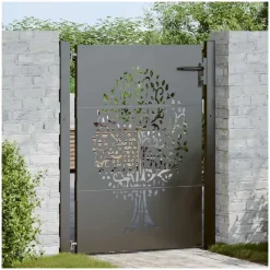 vidaXL Gartentor 110 x 155 cm Schwarz/Stahl