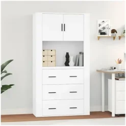 vidaXL Highboard 3185383 Weiß