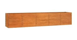 vidaXL Hochbeet Rostig 400 x 80 x 77 cm Cortenstahl