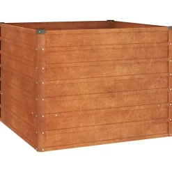 vidaXL Hochbeet Rostig 100 x 100 x 77 cm Cortenstahl