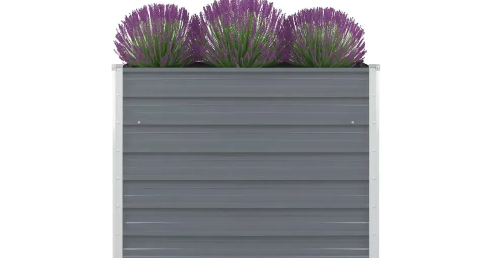 vidaXL Hochbeet 100 x 100 x 77 cm Grau