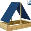 vidaXL Holzsandkasten mit Dach 160x100x133 cm braun