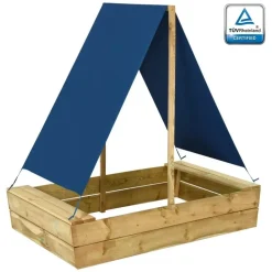 vidaXL Holzsandkasten mit Dach 80x60x97,5 cm imprägniertes Kiefernholz braun